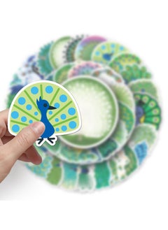 Generic Peacock Stickers 50 Pcs Vinyl Waterproof Peacock Sticker Pack for Water Bottle Laptop Guitar Skateboard Car Bike Motorcycle Hydro Flask Suitcase Luggage for Adults Teens  - Image 5
