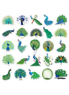 Generic Peacock Stickers 50 Pcs Vinyl Waterproof Peacock Sticker Pack for Water Bottle Laptop Guitar Skateboard Car Bike Motorcycle Hydro Flask Suitcase Luggage for Adults Teens  - Image 2