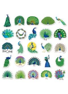 Generic Peacock Stickers 50 Pcs Vinyl Waterproof Peacock Sticker Pack for Water Bottle Laptop Guitar Skateboard Car Bike Motorcycle Hydro Flask Suitcase Luggage for Adults Teens  - Image 3