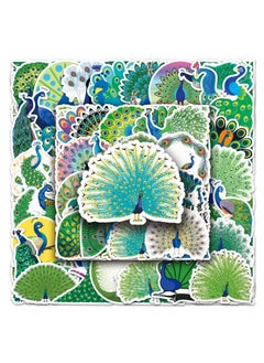 Generic Peacock Stickers 50 Pcs Vinyl Waterproof Peacock Sticker Pack for Water Bottle Laptop Guitar Skateboard Car Bike Motorcycle Hydro Flask Suitcase Luggage for Adults Teens  - Image 4