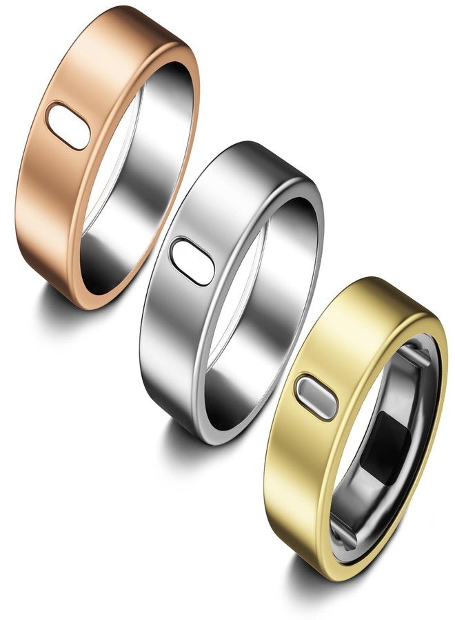ZOOROO 3 Pack Cover Compatible with Oura Ring Gen 4/Oura Ring Gen 3 Horizon/Heritage, Surport Charging with Cover on, Anti-Scratch TPU Protector for Men Women (Size 10, Silver+Gold+Rosegold) - Image 1