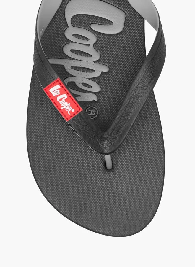 Lee Cooper Men's Logo Print Slip-On Thong Slippers
