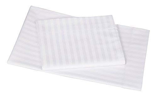Ans Cotton Pillow Cover 17x27 inch Satin Strips 4 Piece Two Pair - Image 1
