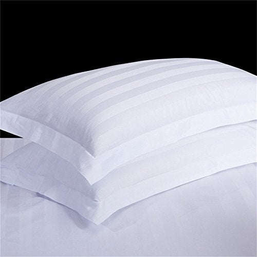 Ans Cotton Pillow Cover 17x27 inch Satin Strips 4 Piece Two Pair - Image 3