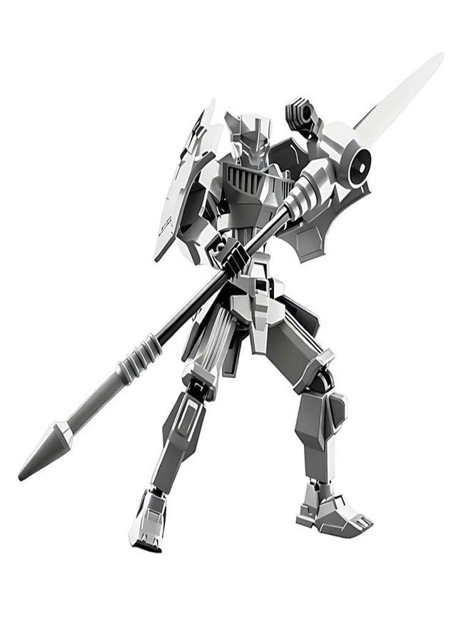Action Figure, Robot Toy for Kids and Collectors, Dummy 13 Action Figure with Articulated Joints, Silver Robot Action Figure for Desktop Decor, Photography Props and Display Collection