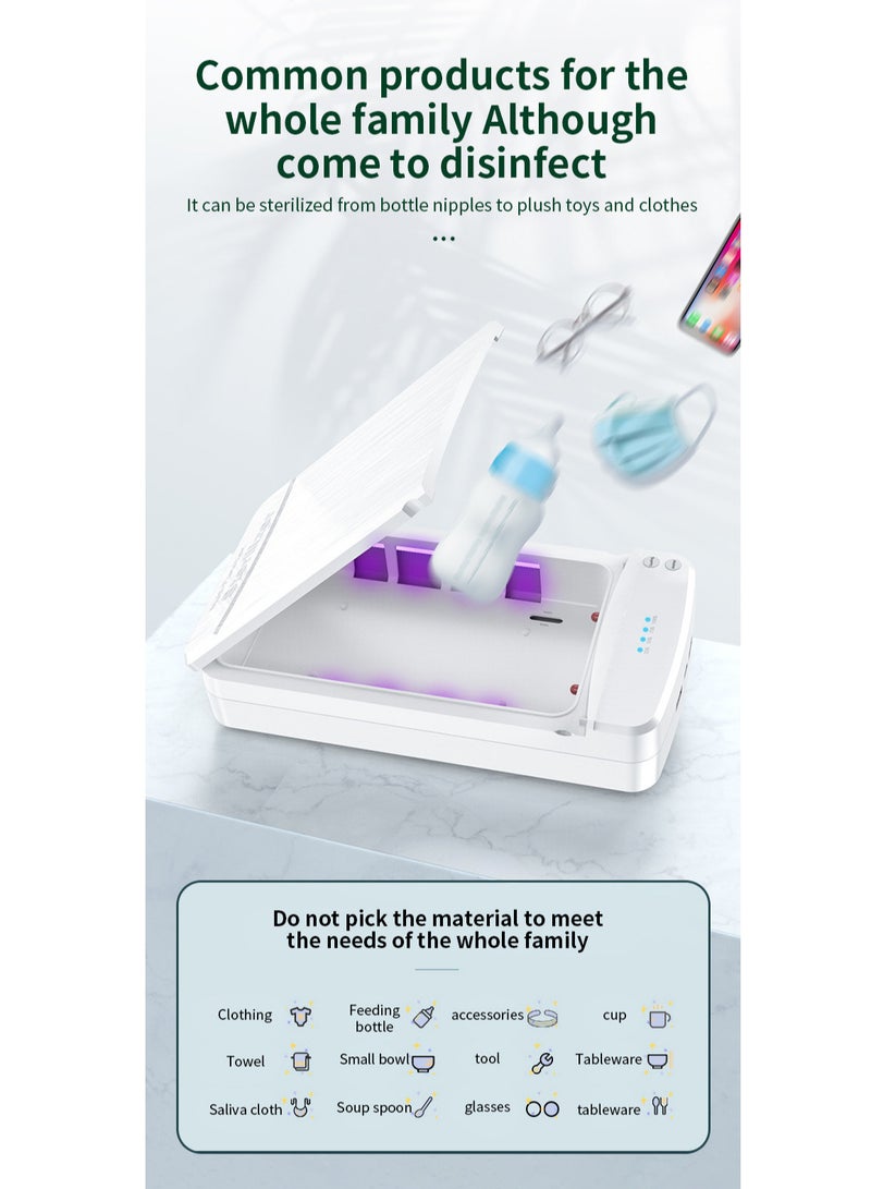 Intelligent Ultraviolet Sterilizer: Disinfects Toothbrush Heads, Dentures, Phones, Glasses, Watches, Jewelry, Makeup Brushes - USB Powered, ABS Material, No Battery Included - Image 3
