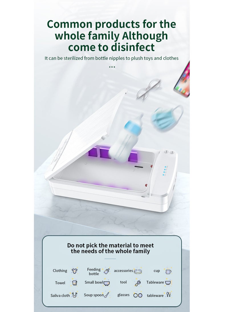 Intelligent Ultraviolet Sterilizer: Disinfects Toothbrush Heads, Dentures, Phones, Glasses, Watches, Jewelry, Makeup Brushes - USB Powered, ABS Material, No Battery Included - Image 2