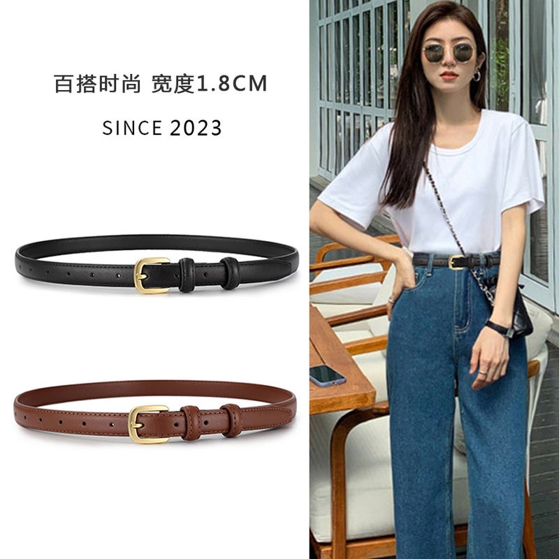 Belt Women'S Genuine Leather Casual Jeans Fashionable And Easiest For Match 2025 Style Girls Soft Cowhide Belt Casual - Image 2