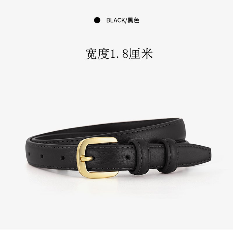 Belt Women'S Genuine Leather Casual Jeans Fashionable And Easiest For Match 2025 Style Girls Soft Cowhide Belt Casual - Image 1