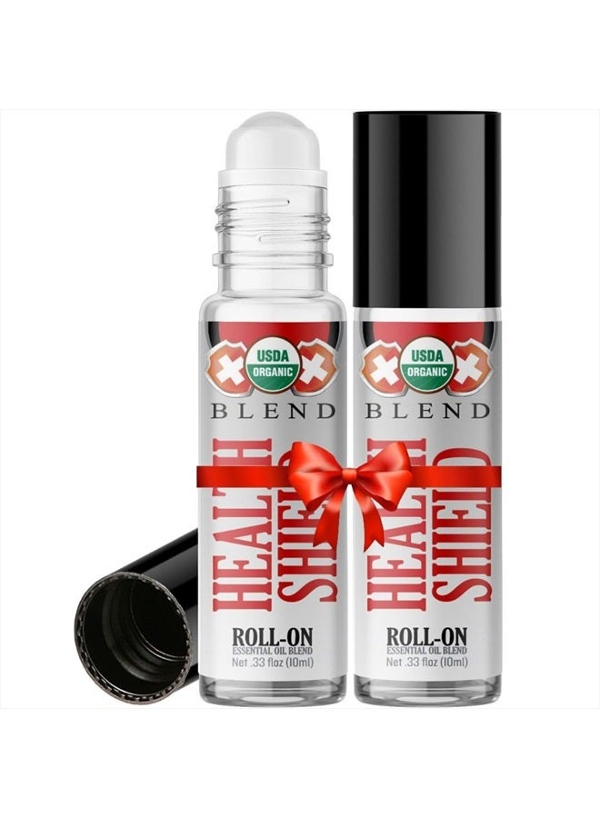 Healing Solutions (2 Pack) Health Shield Essential Oil Roller Blend, Roll On Set, Immunity, Travel Essentials - Image 1