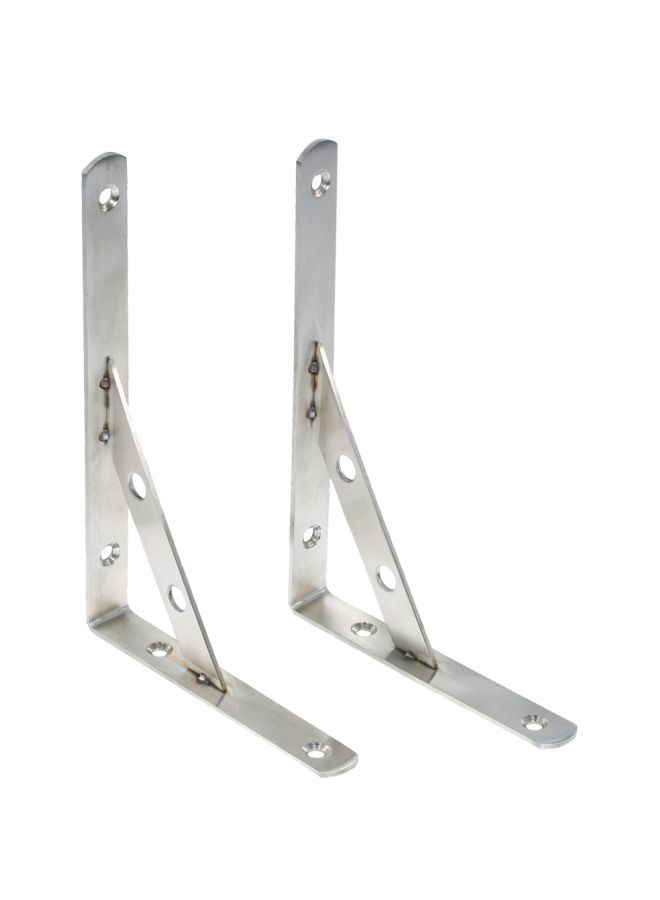 NIBEMINENT 2-Piece Support Bracket Silver 200mm  - Image 1
