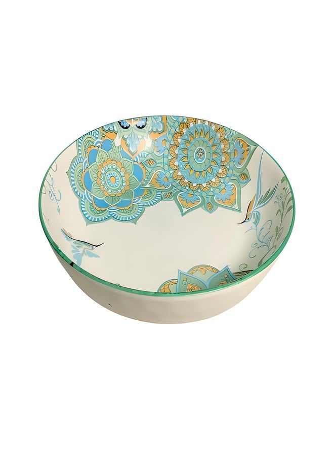 Lemon Tree Ceramic with Matt Glazing Serving Plate 20 cm Round Ceramic Deep Salad, Pasta Plate | Dinner Plates for Kitchen Microwave, Dishwasher & Oven Safe (Blue) - Image 3