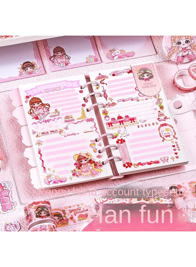 Bluejw Handbook Gift Box Suit Notebook Loose-leaf Stationery Sticker Material Tool Girl's Heart - Image 3