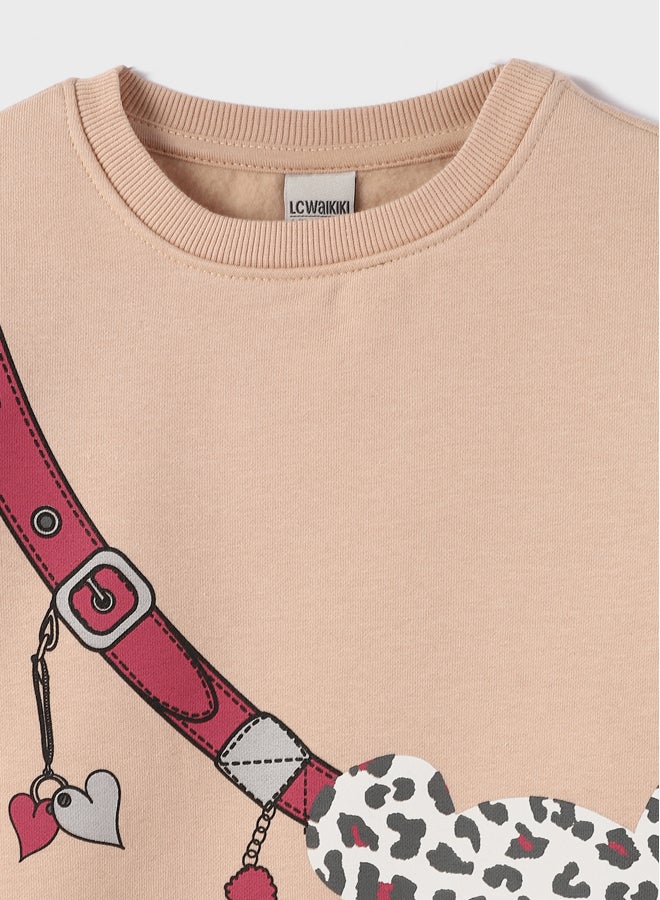 LC WAIKIKI Crew Neck Long Sleeve Printed Girl's Sweatshirt - Image 3