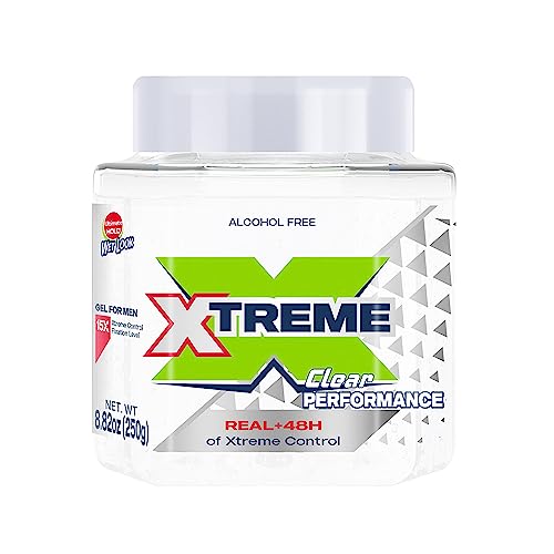Xtreme Performance Clear Styling Hair Gel with Aloe Vera, 8.82 oz Jar (Pack of 12) - Image 1