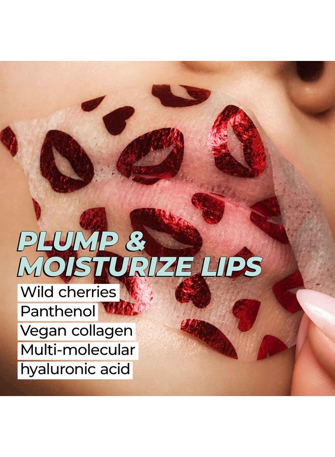 Vitamasques Lip Mask, 3-Pack - Cherry Vegan Collagen Lip Mask Sheets, Repair for Dry & Chapped Lips - Nourishing & Hydrating - Wild Cherries & Hyaluronic Acid - Vegan & Cruelty-Free - Image 3
