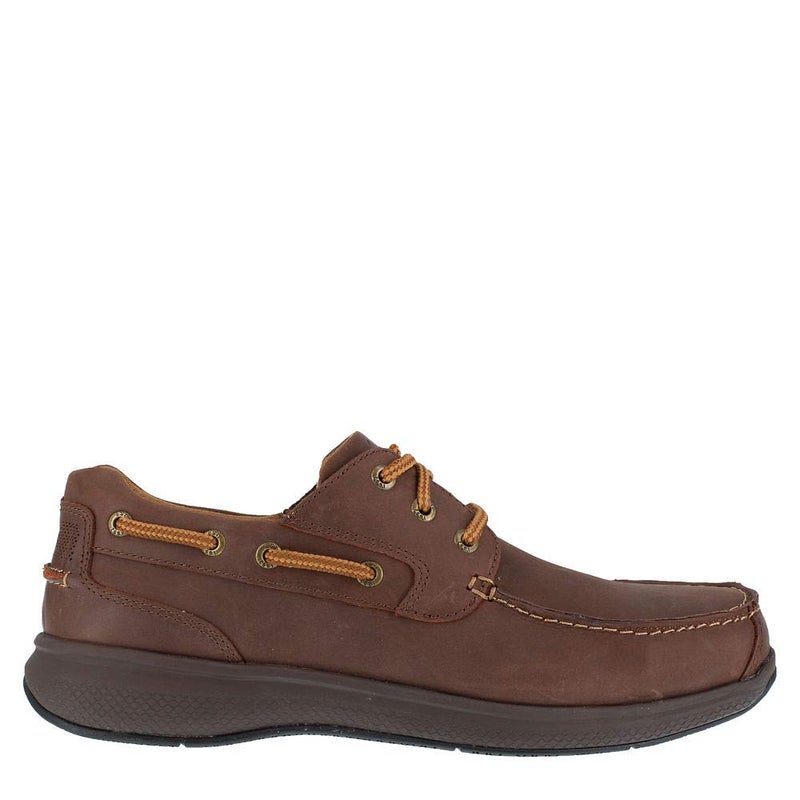 Florsheim حذاء فلورشايم للرجال من نوع بايسايد برباط مع مقدمة فولاذية بني - 7 عريض جداً - Image 2
