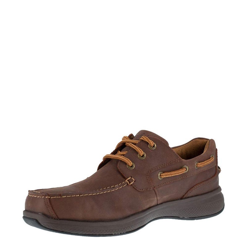 Florsheim حذاء فلورشايم للرجال من نوع بايسايد برباط مع مقدمة فولاذية بني - 7 عريض جداً - Image 5