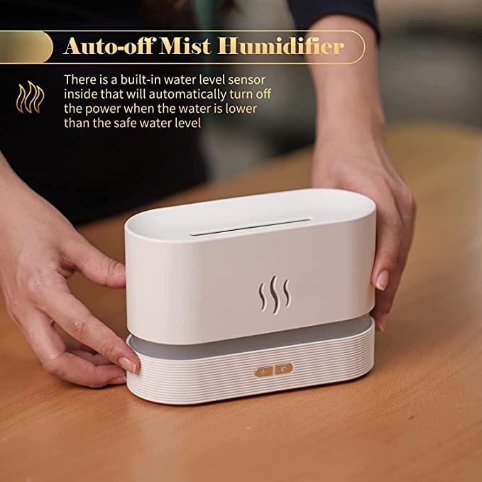 DONDA Aromatherapy Essential Oil Diffuser with Flame Light| 180mL Quiet Mist Humidifiers for Essential Oils Home Aroma Air Diffusers, with Auto Shut-Off Protection(Multicolor) - Image 3