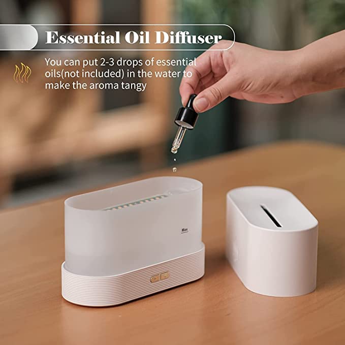 DONDA Aromatherapy Essential Oil Diffuser with Flame Light| 180mL Quiet Mist Humidifiers for Essential Oils Home Aroma Air Diffusers, with Auto Shut-Off Protection(Multicolor) - Image 4