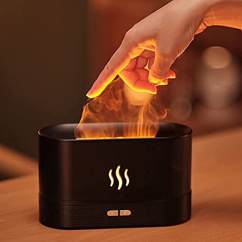 DONDA Aromatherapy Essential Oil Diffuser with Flame Light| 180mL Quiet Mist Humidifiers for Essential Oils Home Aroma Air Diffusers, with Auto Shut-Off Protection(Multicolor) - Image 1