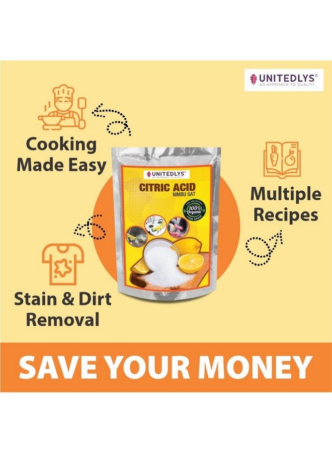 Unitedlys ® 100% Pure Citric Acid Powder For Cleaning 380G With Gloves, Baking Cups & Measuring Spoon | Food Grade Nimbu Sat | Natural Preservative & Flavoring Agent | Multi-Use For Home & Kitchen - Image 4