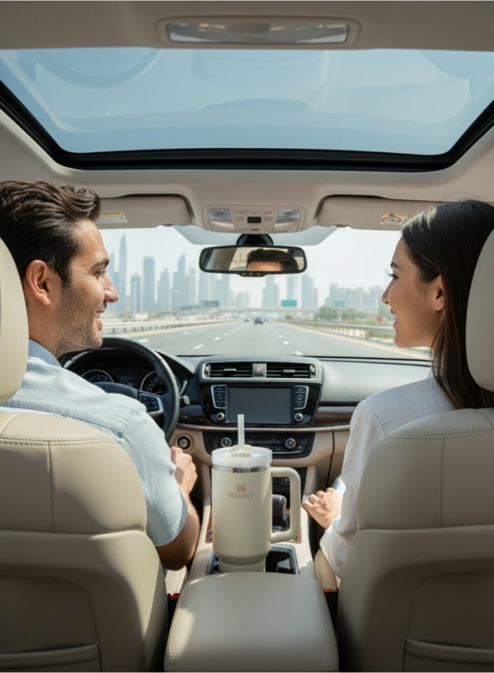 Stanley Cup 40oz Tumbler | Cream 2.0 Stainless Steel Water Bottle with 2 Straws, Spill Set, Anti-Slip Sleeve, Straw Brush | Stanley Travel Mug & Gift Set - Image 3