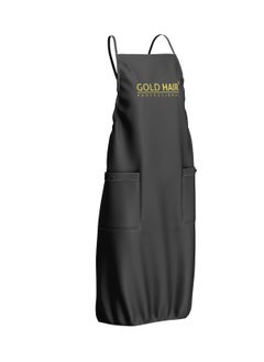 GOLD HAIR Professional Apron for Cutting Hair Black 1pc 