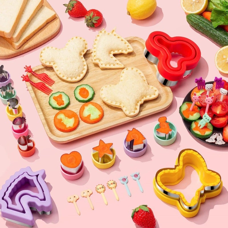 48-Piece Sandwich Mold Butterfly Dinosaur Heart-Shaped Edge Sealing Embossing Mold Vegetable And Fruit Cutting Mold - Image 5