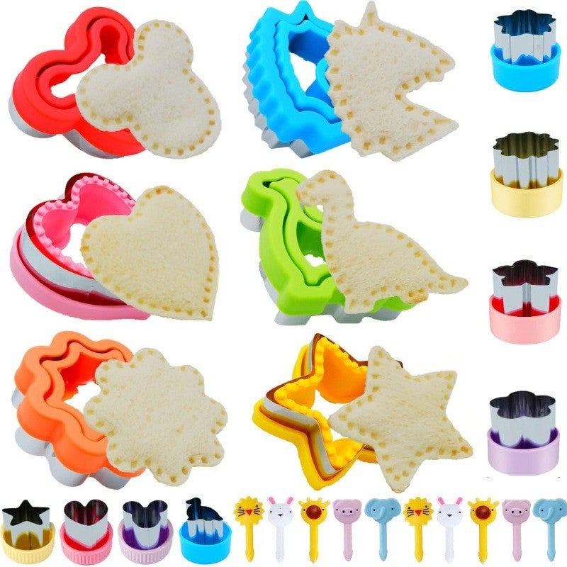 48-Piece Sandwich Mold Butterfly Dinosaur Heart-Shaped Edge Sealing Embossing Mold Vegetable And Fruit Cutting Mold - Image 3