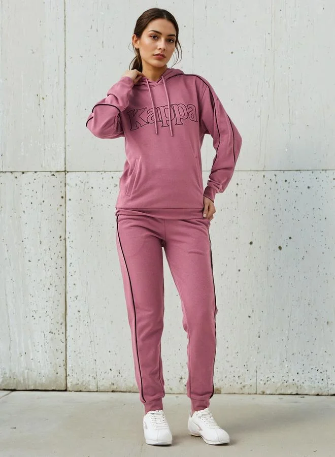 كابا سويت شيرت بغطاء رأس بقصة عادية مطرز بشعار كابا