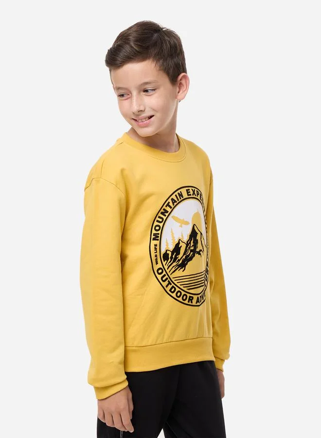 victor and jane Front Graphic Print Round Neck Sweatshirt by Styli