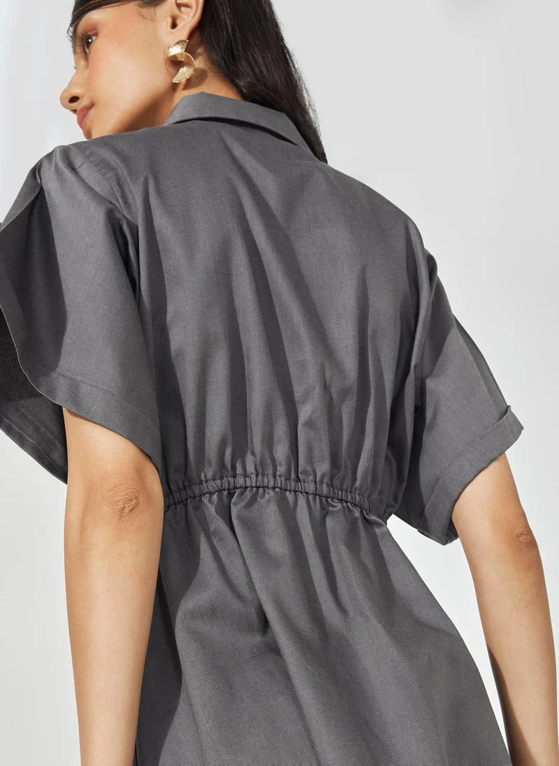 The Label Life Button-Down Mini Dress