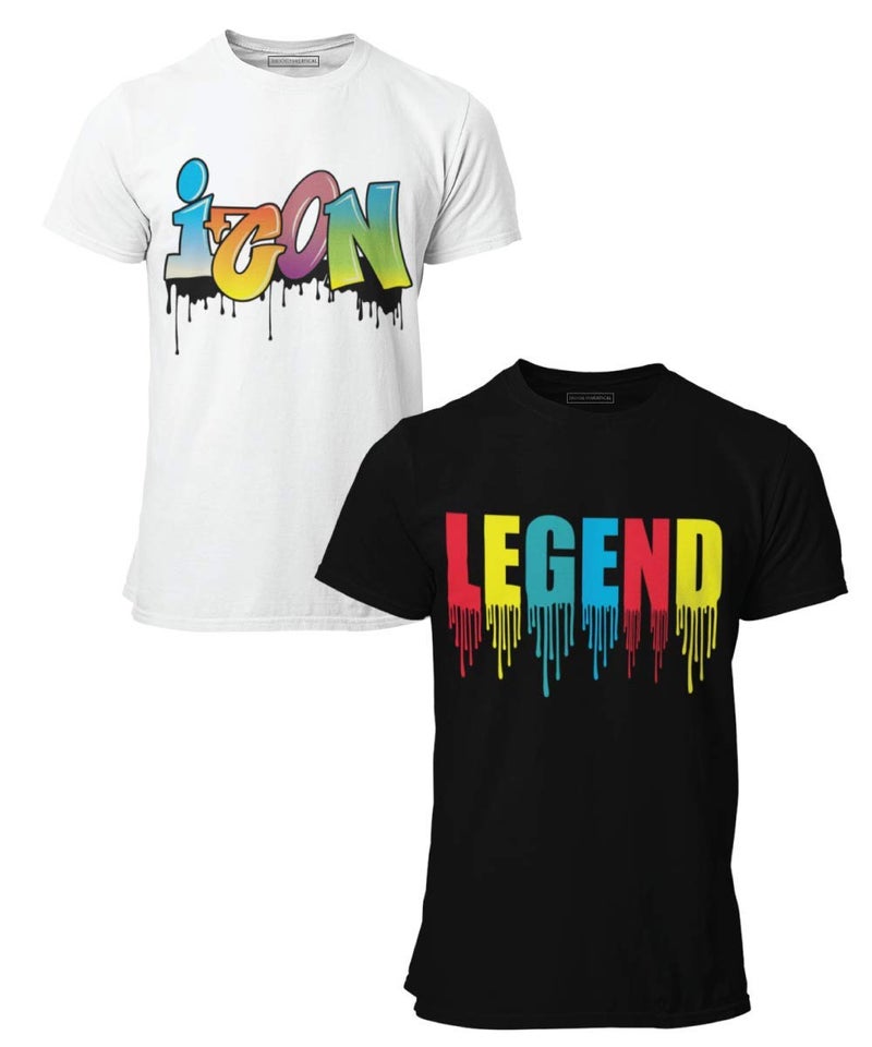 BROOKLYN VERTICAL 2-Pack Boys Short Sleeve Crew Neck T-Shirt with Chest Print | Soft Cotton Graphic Tees Sizes 6-20 (Combo A, M) - Image 5