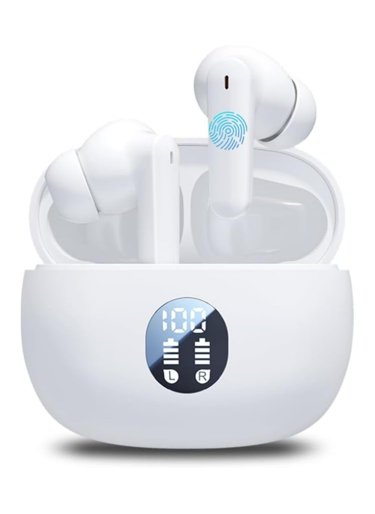 Generic Wireless Earbuds, Bluetooth 5.4 Headphones Ear Buds With Bass Stereo Sound Noise Reduction Earphones, 120H Playtime,IPX7 Waterproof USB-C , Touch Control LED Display Headset For Work Sport  - Image 1
