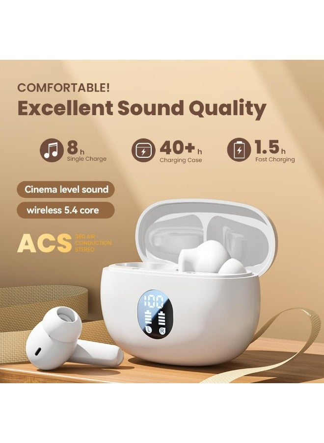 Generic Wireless Earbuds, Bluetooth 5.4 Headphones Ear Buds With Bass Stereo Sound Noise Reduction Earphones, 120H Playtime,IPX7 Waterproof USB-C , Touch Control LED Display Headset For Work Sport  - Image 5