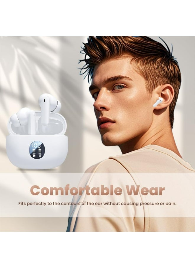 Generic Wireless Earbuds, Bluetooth 5.4 Headphones Ear Buds With Bass Stereo Sound Noise Reduction Earphones, 120H Playtime,IPX7 Waterproof USB-C , Touch Control LED Display Headset For Work Sport  - Image 4