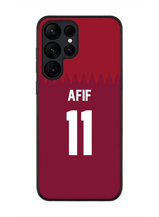 Stylizedd For Samsung Galaxy S25 Ultra 5G Case,Slim fit Camera Protection, Shockproof Thin Phone cover  - Football - Qatar,  Afif - Image 1