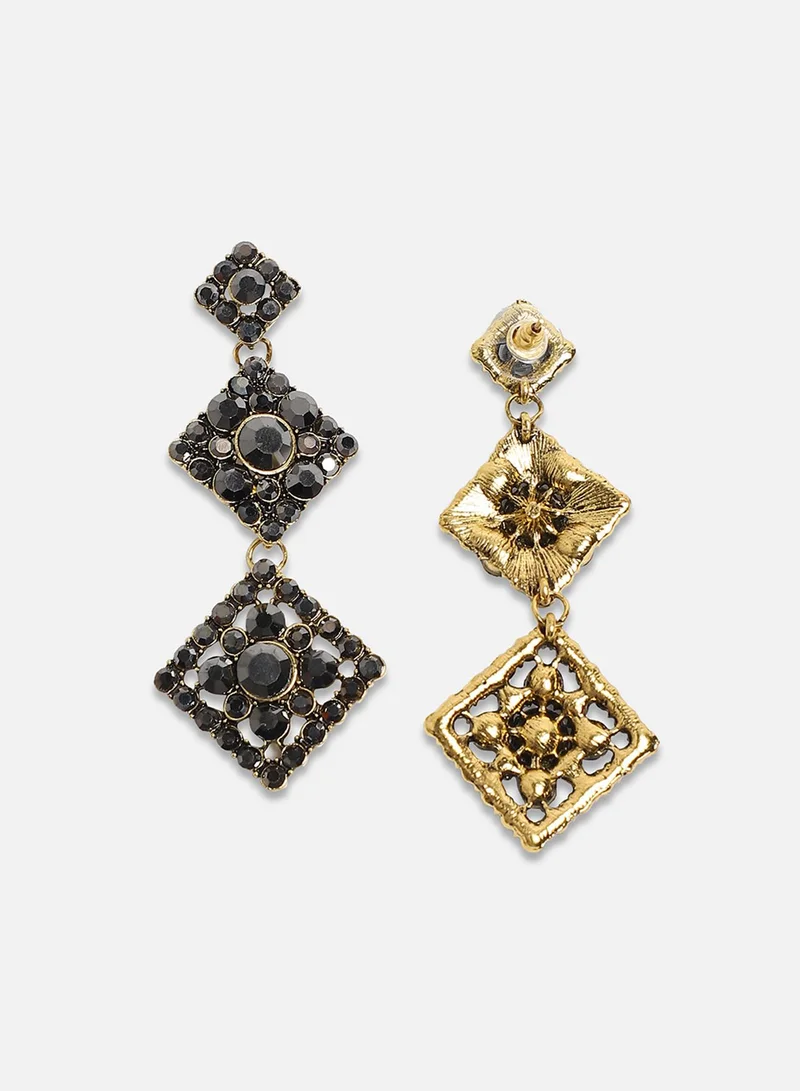 SOHI Embellished Diamond Artificial Drop Earring Jewellery