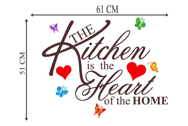 DivineDesigns Kitchen is The Heart of Home Wall Sticker | Wall Sticker for Living Room/Bedroom/Office and All Decorative Stickers - Image 3