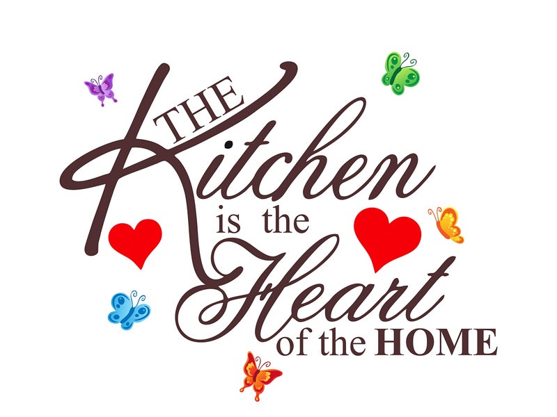 DivineDesigns Kitchen is The Heart of Home Wall Sticker | Wall Sticker for Living Room/Bedroom/Office and All Decorative Stickers - Image 2