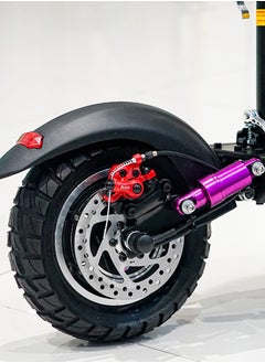 Crony V10 Fast Speed E-Scooter 1200W Motor 48v/12ah,10" Off-Road Wide Tires,Dual Suspension/Hydraulic Disc Brakes E-Bike, Triple Led Headlamps, All-Terrain, Easy Foldable, Portable Commuter Electric Scooter For Adults & Kids, 120kg Load Skateboard Aluminum Frame, Urban Mobility，Purple  - Image 5