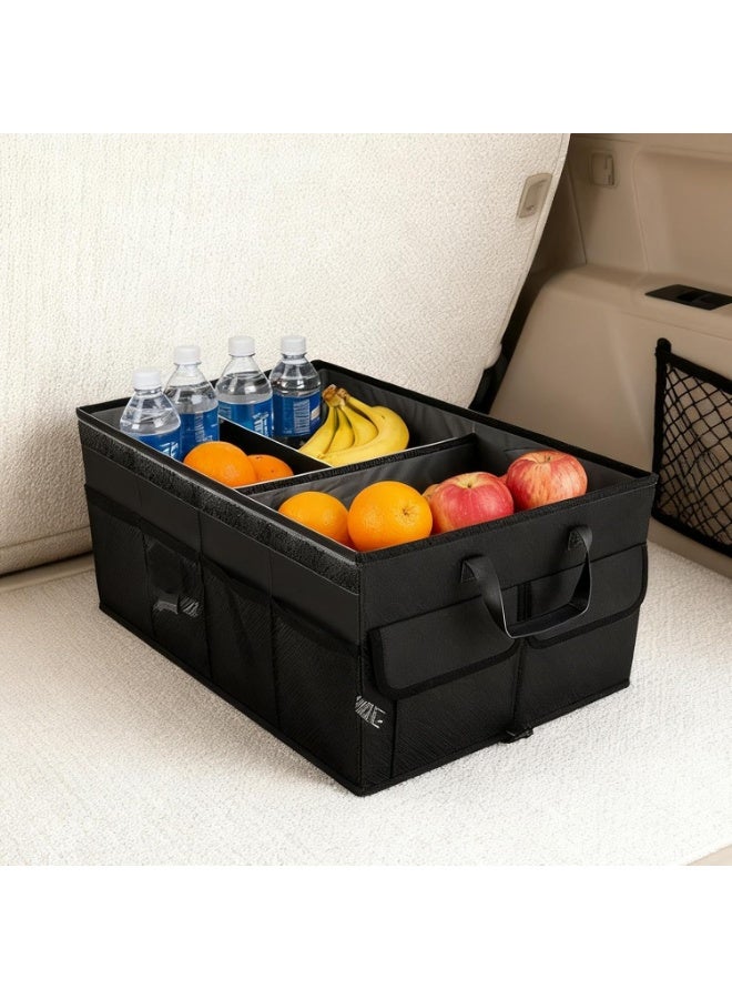 Brinaoki 60L Car Trunk Organizer SUV - Foldable Portable Multifunctional Home Storage Box - For Road Trip, Travel, Camping, Picnic, Family Trip, Daily Commuting - Image 4