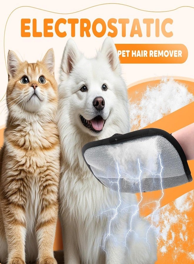 WESUN Pet Hair Removal Glove, Reusable Pet Hair Remover Glove, 2025 New Upgrade Efficient Grooming Gloves for Pet Hair, for Furniture, Carpet, Car Seat, Pet Grooming (2) - Image 3