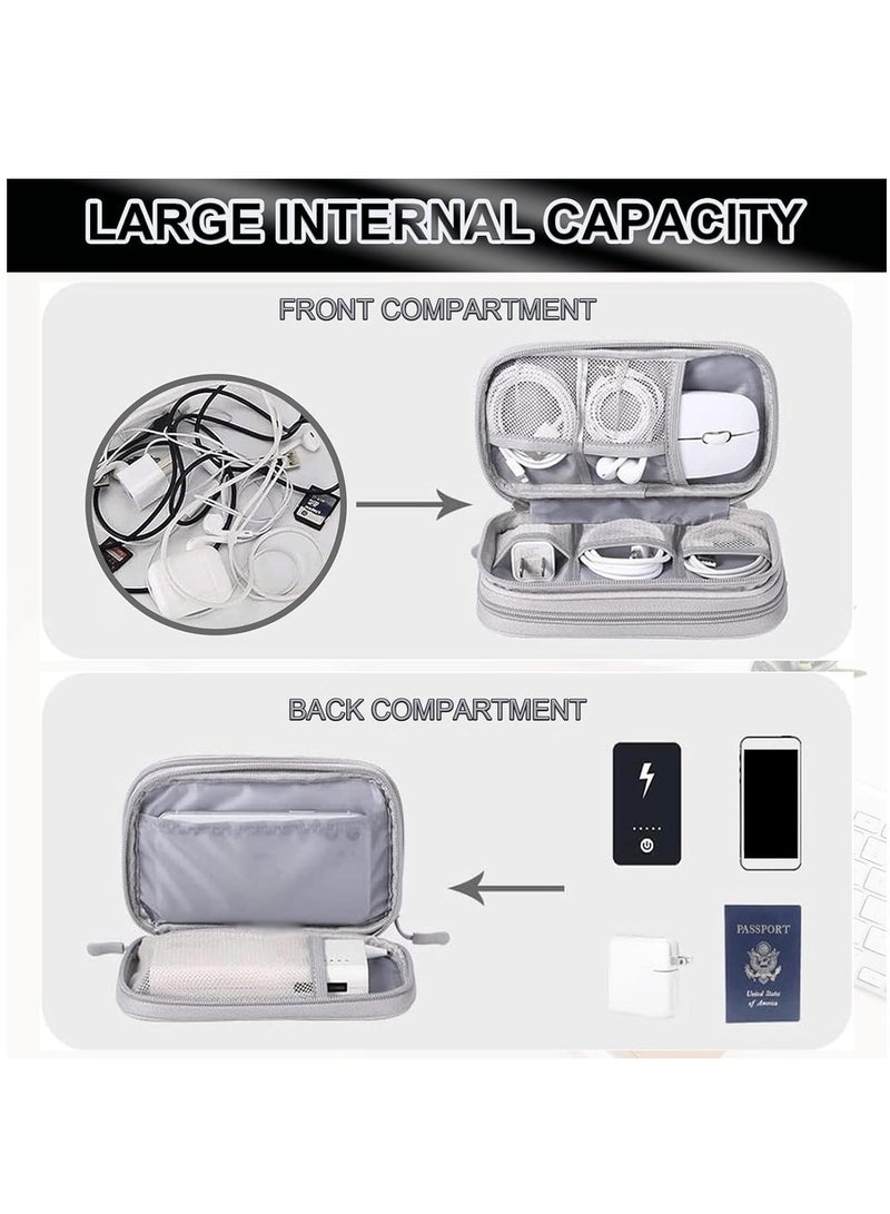 Portable Electronic Accessories Bag Organizer Travel Cable Gadgets Pouch For Charger USB Cables SD Memory Cards Flash Hard Drive Power Bank Ear Phone S  - Image 2