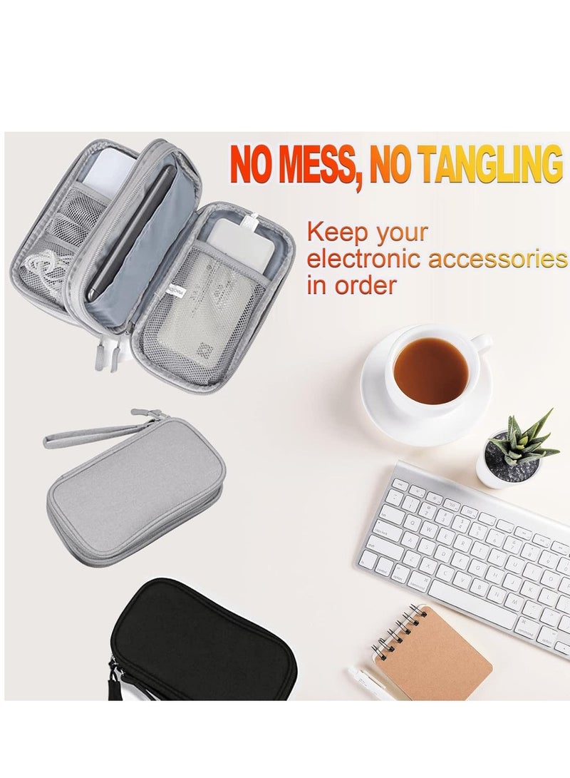 Portable Electronic Accessories Bag Organizer Travel Cable Gadgets Pouch For Charger USB Cables SD Memory Cards Flash Hard Drive Power Bank Ear Phone S  - Image 4