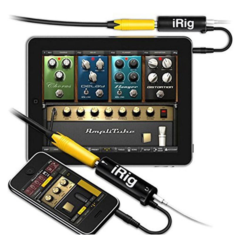 DEVZA نظام مضخم الصوت واجهة الصوت دواسة تأثيرات الجيتار، رابط واجهة الجيتار، 7 × 2 × 2 سم، أسود - Image 1