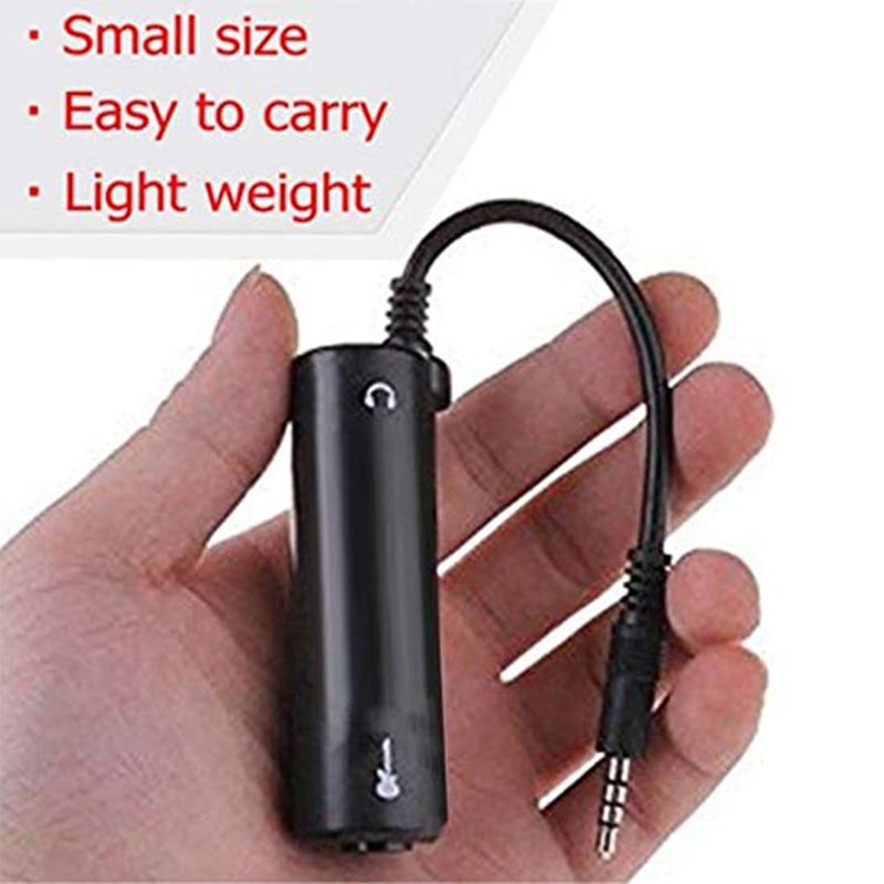 DEVZA نظام مضخم الصوت واجهة الصوت دواسة تأثيرات الجيتار، رابط واجهة الجيتار، 7 × 2 × 2 سم، أسود - Image 2