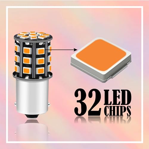 MIKANIX Super Bright Universal 360° Reflecting LED Indicator Bulbs Set of 4 Indicator Light For Bikes And Cars (Cross Pin) Orange - Image 3