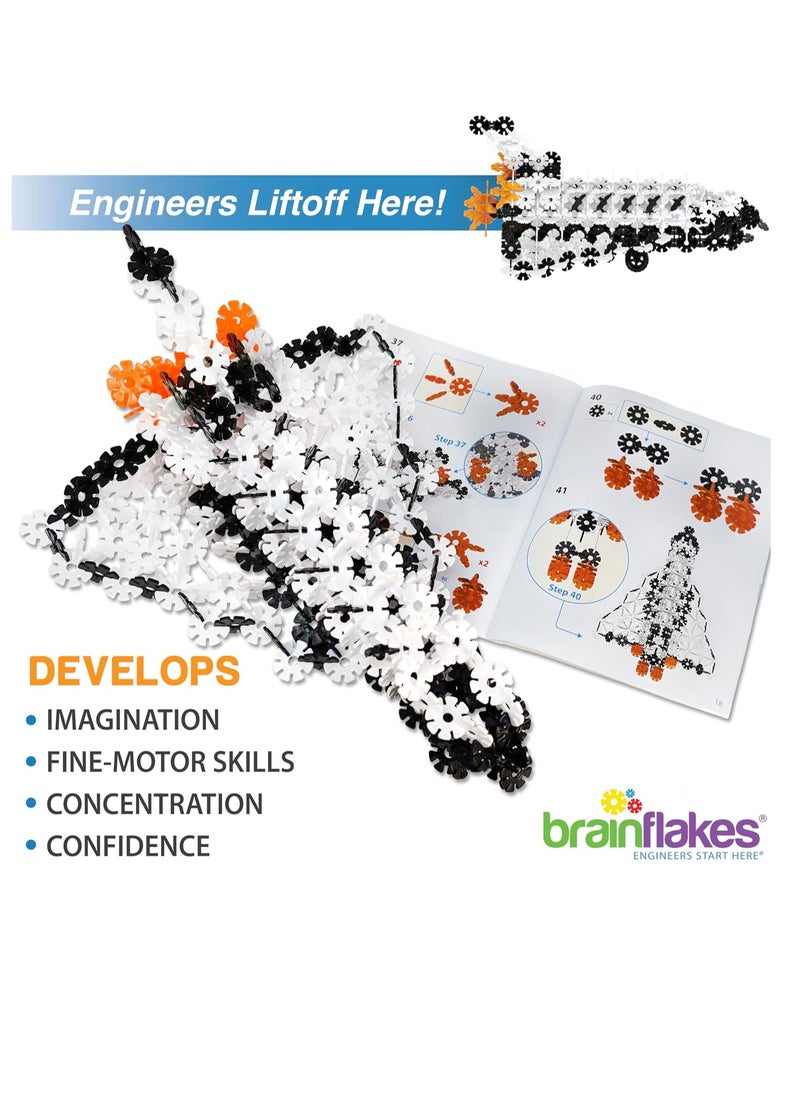 VIAHART VIAHART Brain Flakes Space Shuttle Building Set with Detailed Step by Step Instructions Booklet - 381 Pieces - Wheels and Axles Included - Construct a 19 Inch Large Space Ship - Ages 7+ Years Old  - Image 5